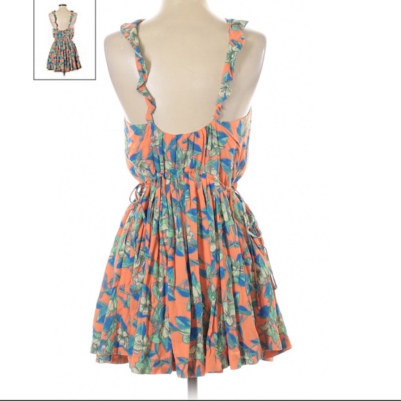 FREE PEOPLE Low Back Floral Sleeveless Dress: M - Picture 3 of 7